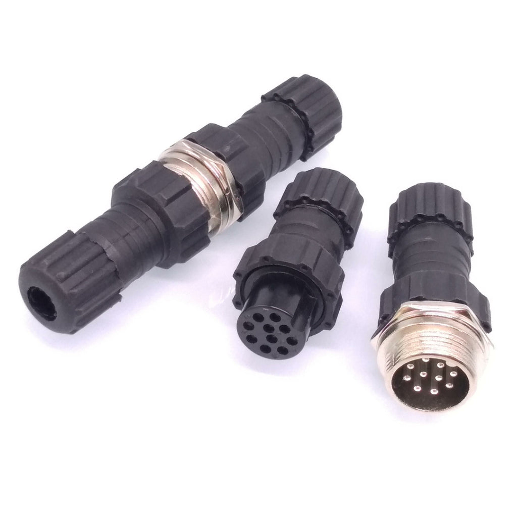2Sets GX16 Waterproof Aviation Connector Plug Socket Sensor 10pin