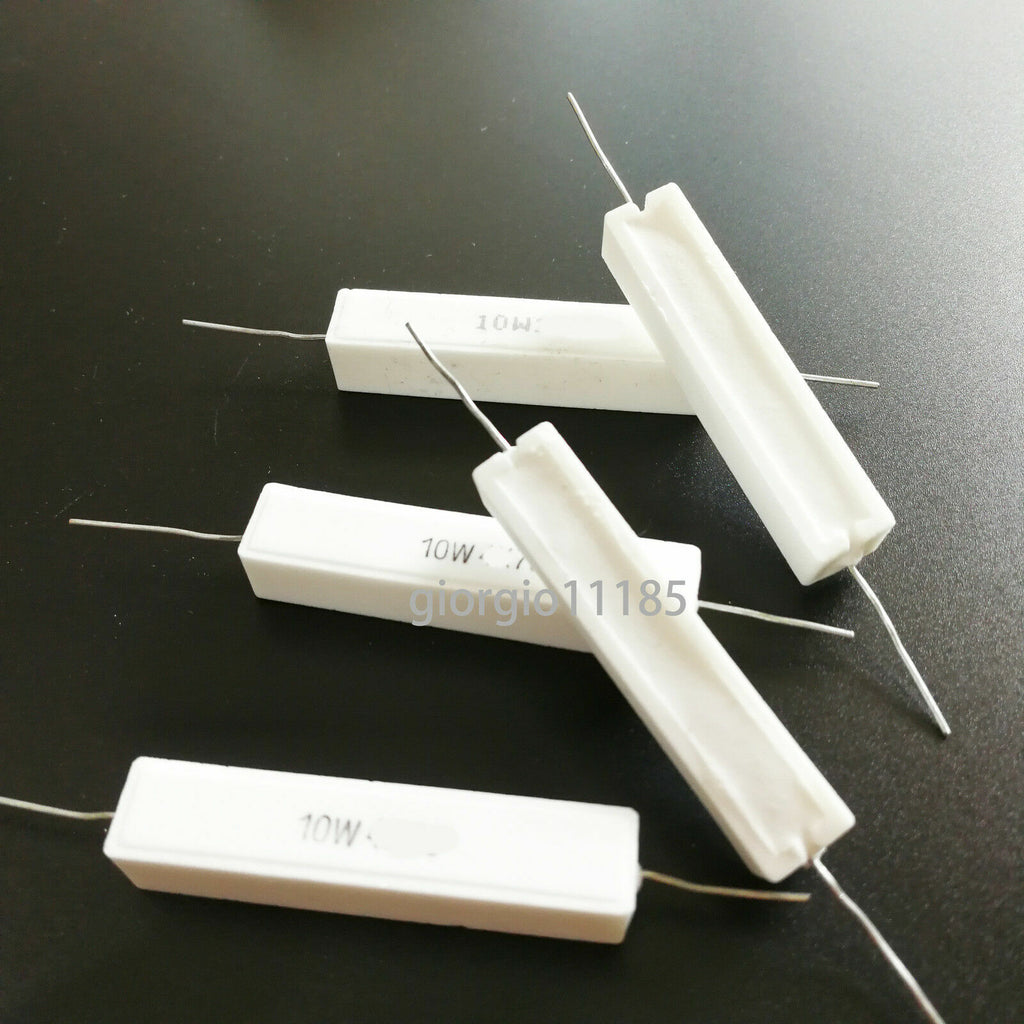 5pcs 10 watt Axial Ceramic Cement Power Resistor 10W 10K OHM