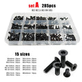 M2-M5 Black A2 304 Stainless Steel Torx Flat Countersunk Head Screw Bolt Set Kit