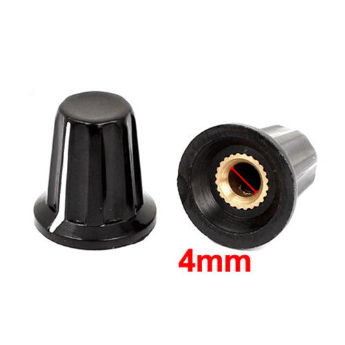 2pcs 4mm Shaft Bore Diameter Volume Control Potentiometer Knob Cap