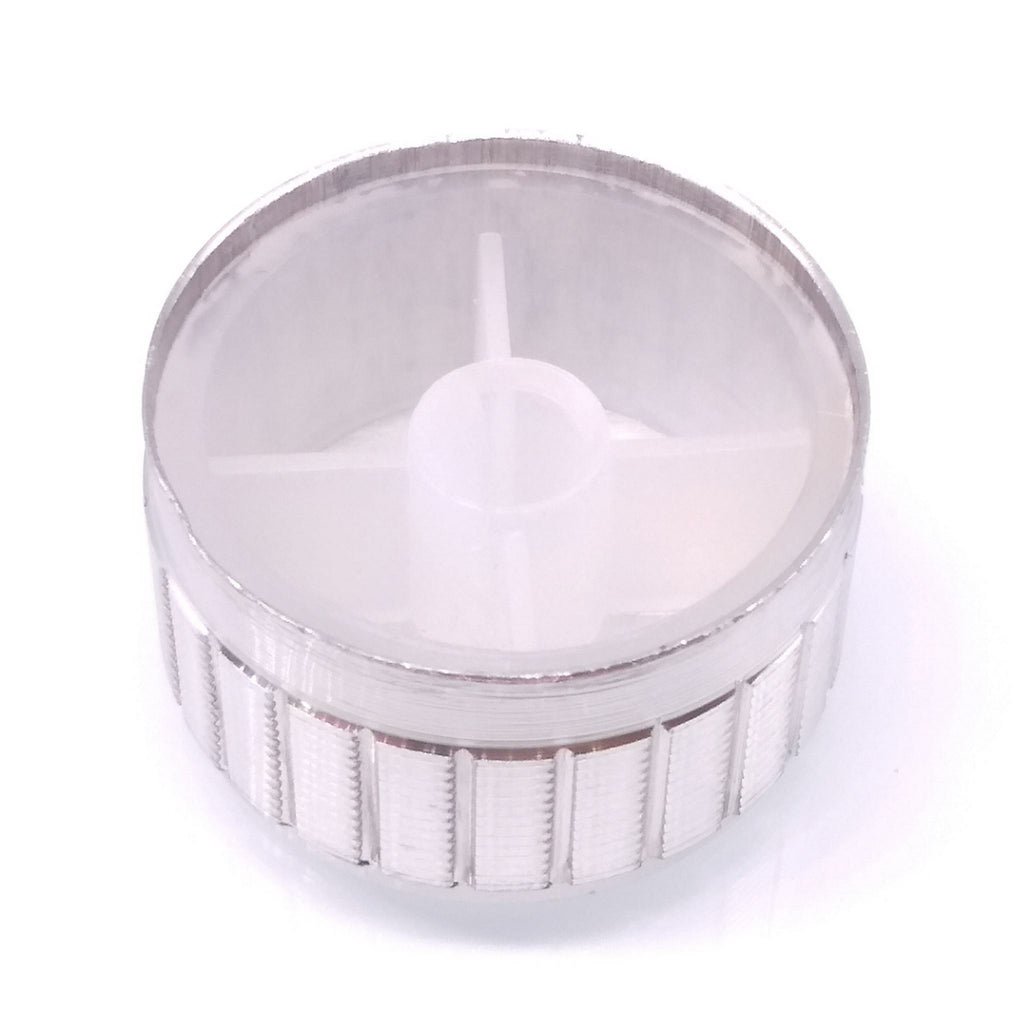 10pcs Silver Aluminum Volume Control Knob Amplifier Wheel 30*17mm D-Shaft
