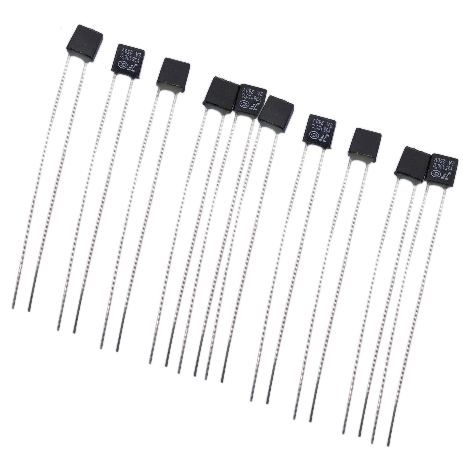 US Stock 10 pcs RH 130℃ Thermal Fuse 2A 250V