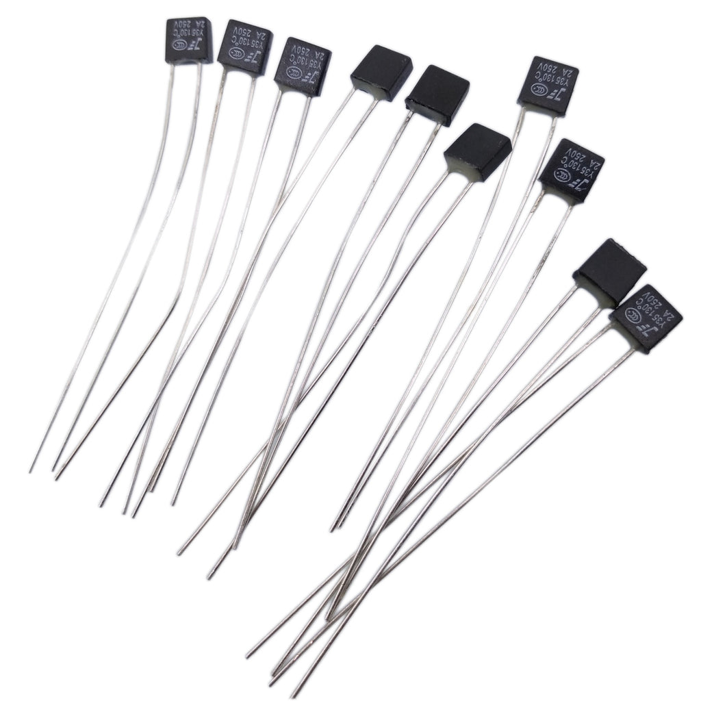 US Stock 10 pcs RH 135℃ Thermal Fuse 2A 250V