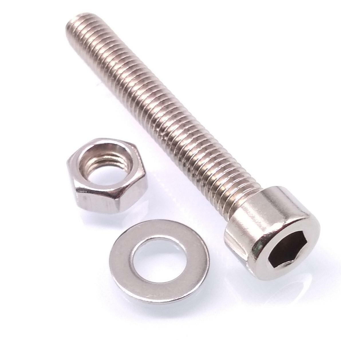 50x M5 x 40mm Socket Head Cap Screws Stainless Steel Allen Socket Nuts Washers
