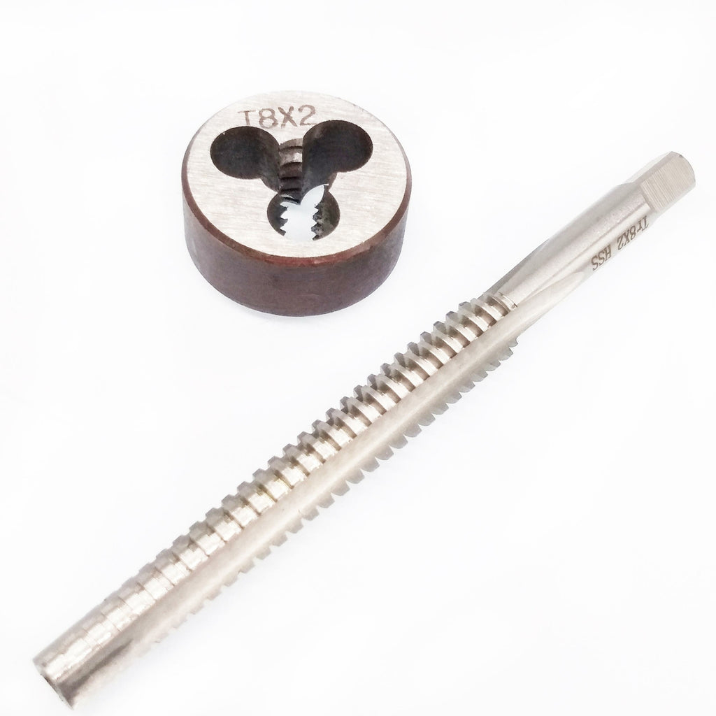 US Stock HSS TR8 x 2mm Tap & TR8 x 2mm Die Metric Thread Right Hand