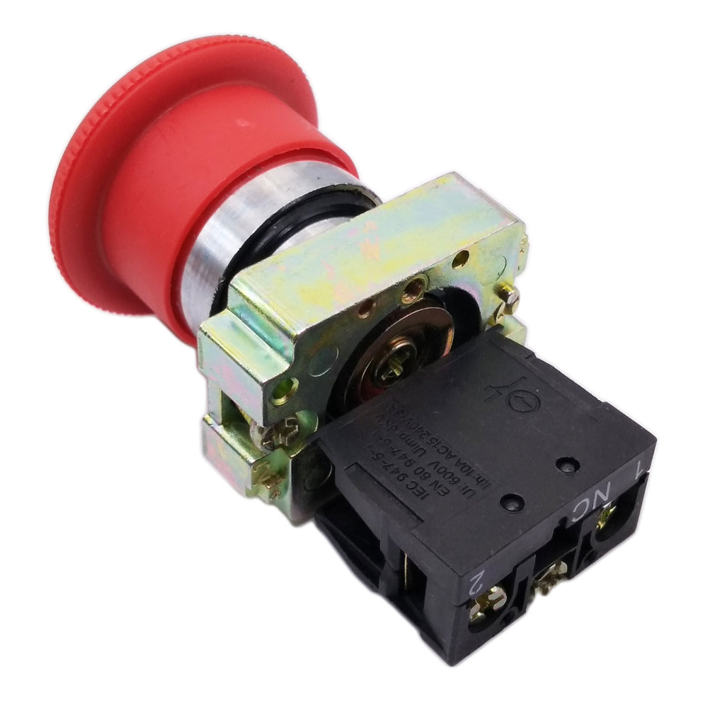 AU Stock 2pcs XB2-BS542 RED Mushroom 1NC Emergency Stop Push-button Switch