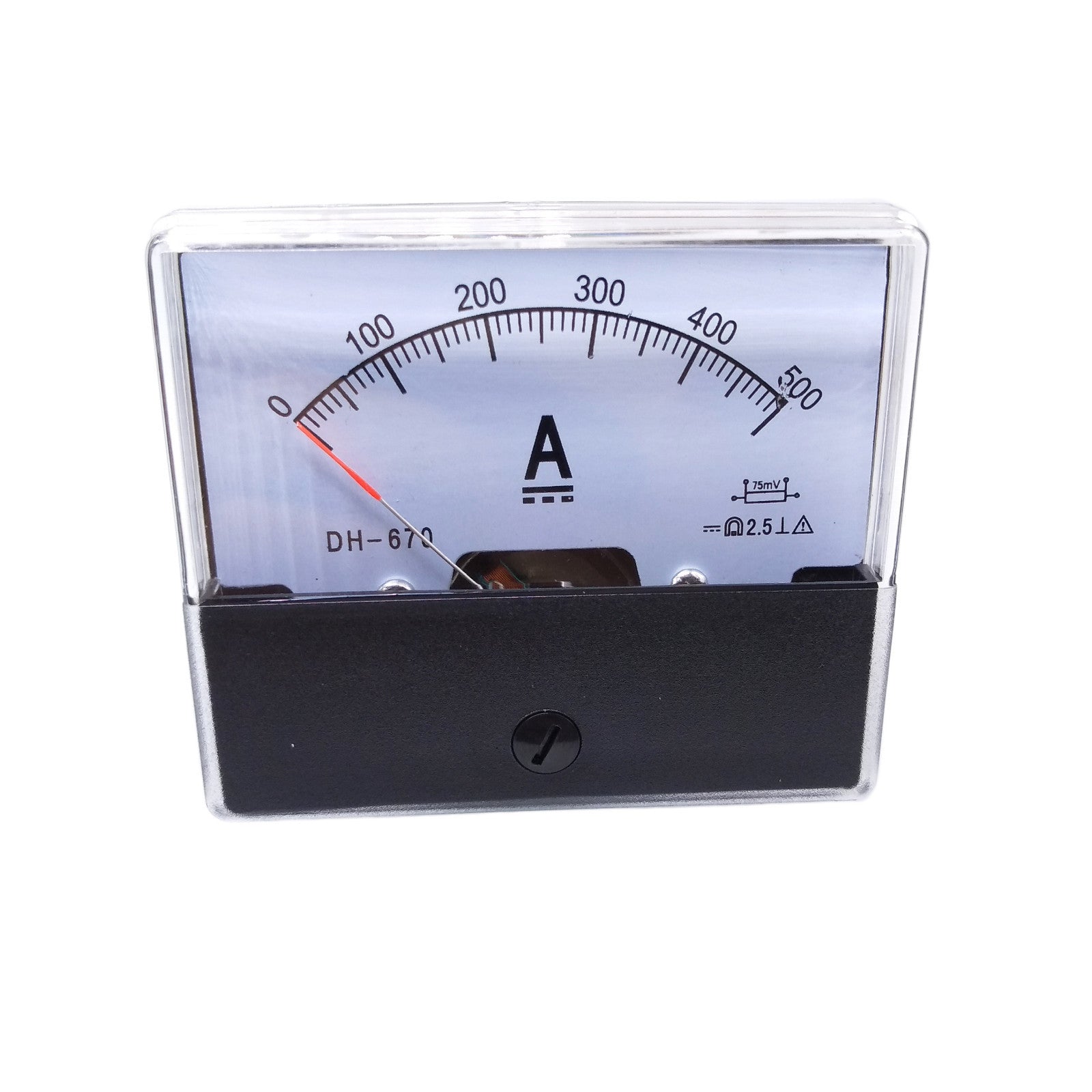 US Stock Analog Panel AMP Current Ammeter Meter Gauge DH-670 0-500A DC & Shunt