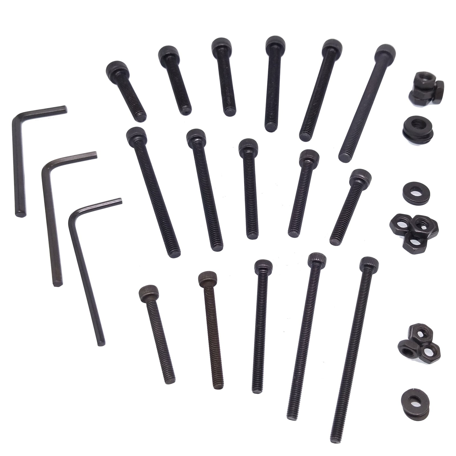 160x Socket Head Cap Screws Steel Allen Socket Nut Washer Wrench Assortment Kit