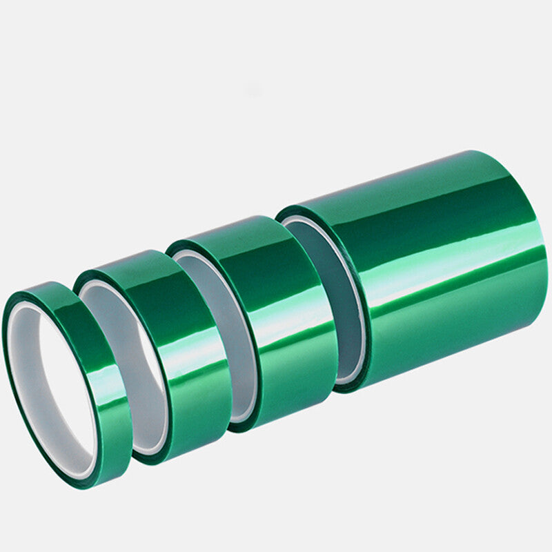 5 Roll Heat Resistant PET Green Tape High Temperature 33m(100ft)/Roll Width 50mm