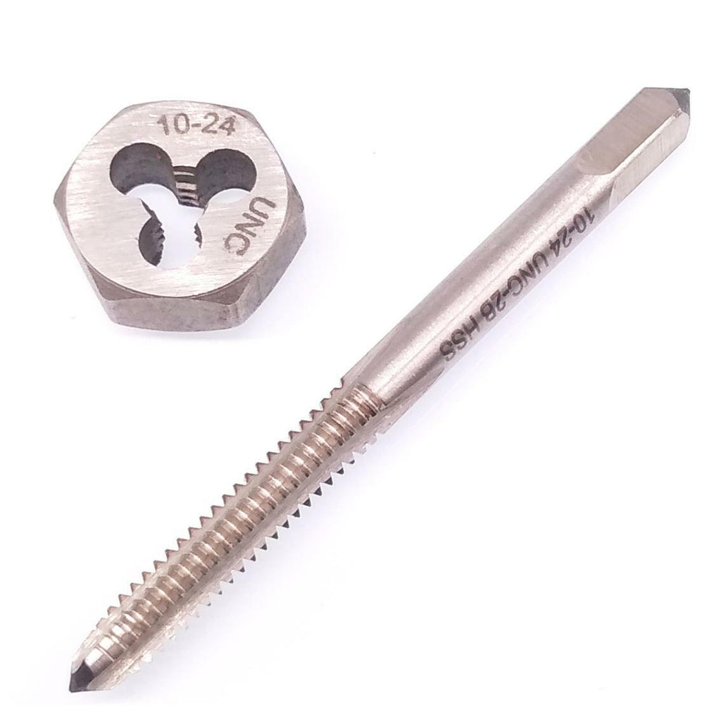 US Stock HSS 10-24 Tap & 10-24 Hexagon Die Thread Right Hand Set