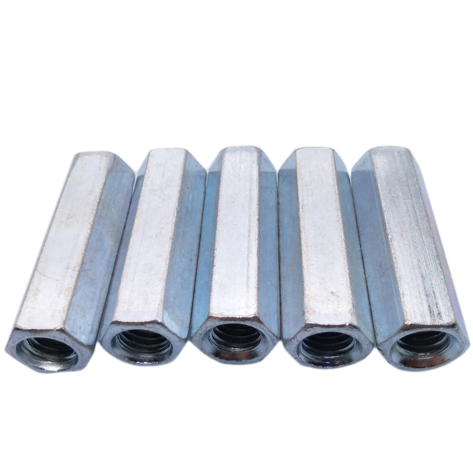 AU Stock 5pcs M8 x 1.25 x 40mm Long Rod Coupling Hex Nut Connector Zinc Plated