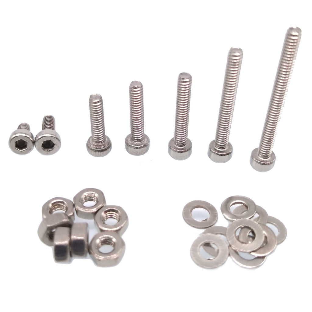 350x M2 Socket Head Cap Screws SS Steel Allen Socket Nuts Washers Assortment Kit