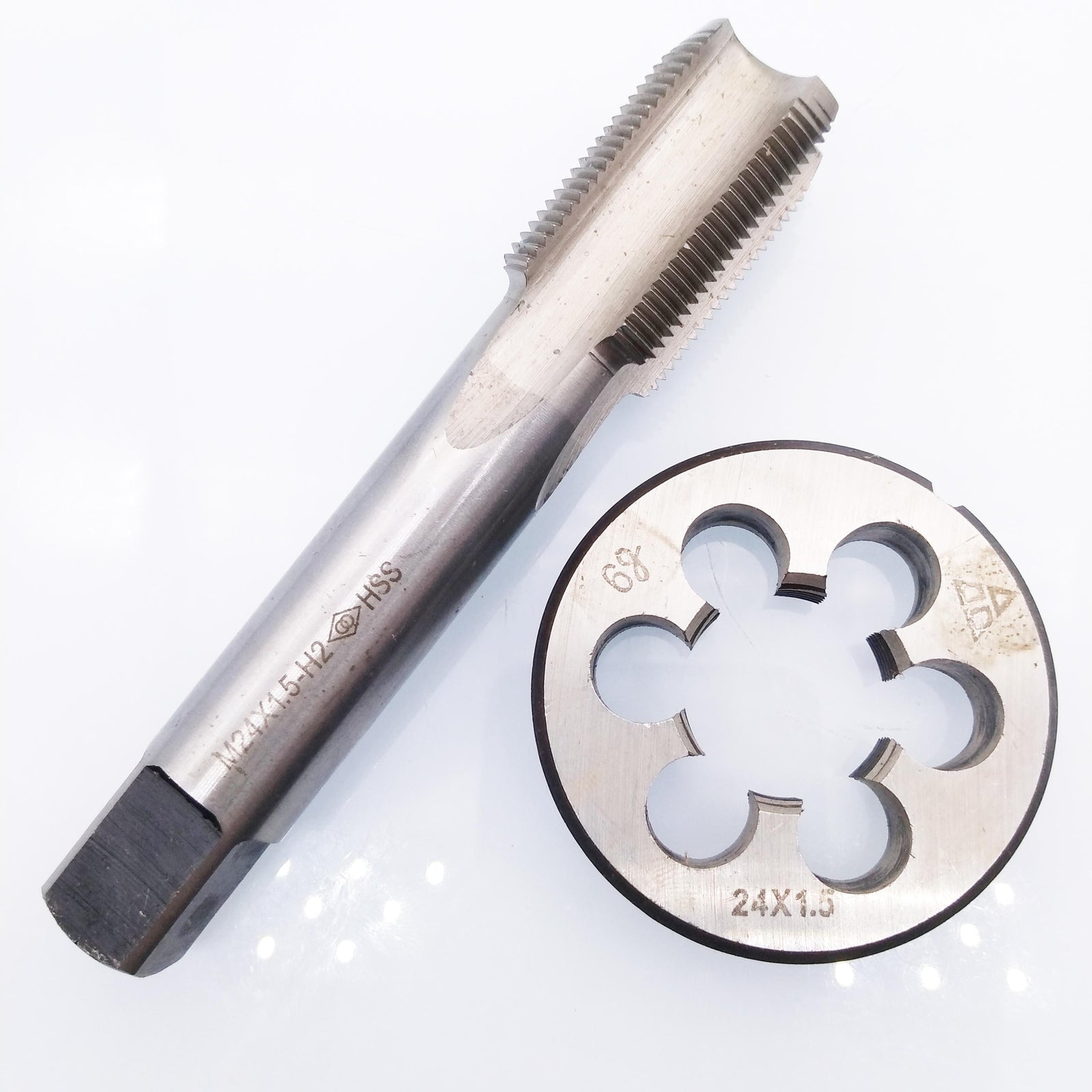 HSS M24 x 1.5mm Tap & M24 x 1.5mm Die Metric Thread Right Hand