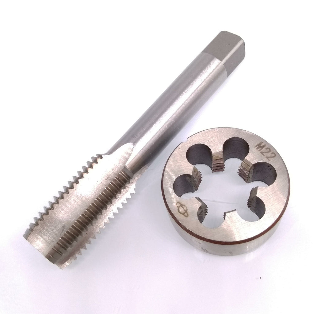 US Stock HSS M22 x 2.5mm Tap & M22 x 2.5mm Die Metric Thread Right Hand