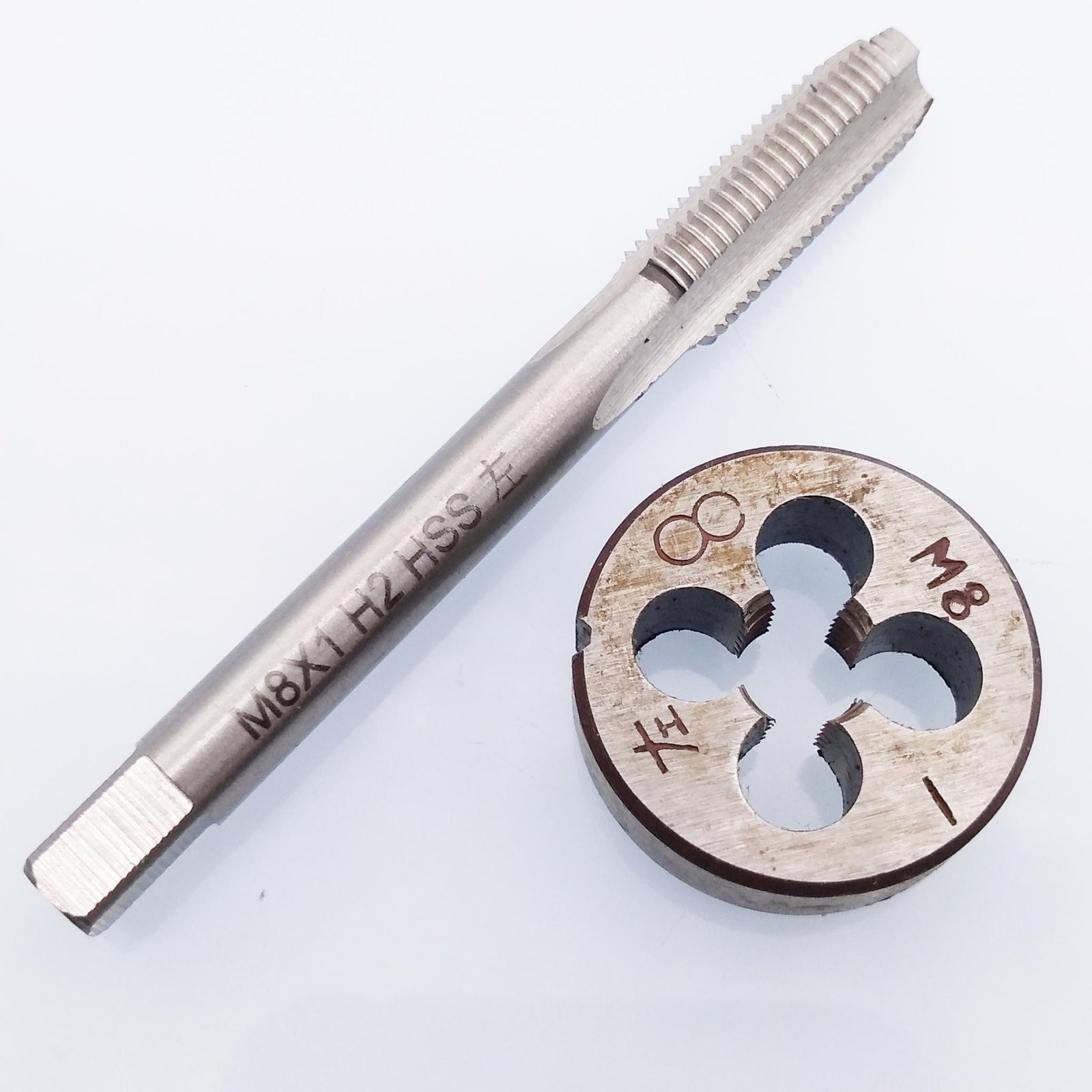 US Stock HSS M8 x 1mm Tap & M8 x 1.0mm Die Metric Thread Left Hand