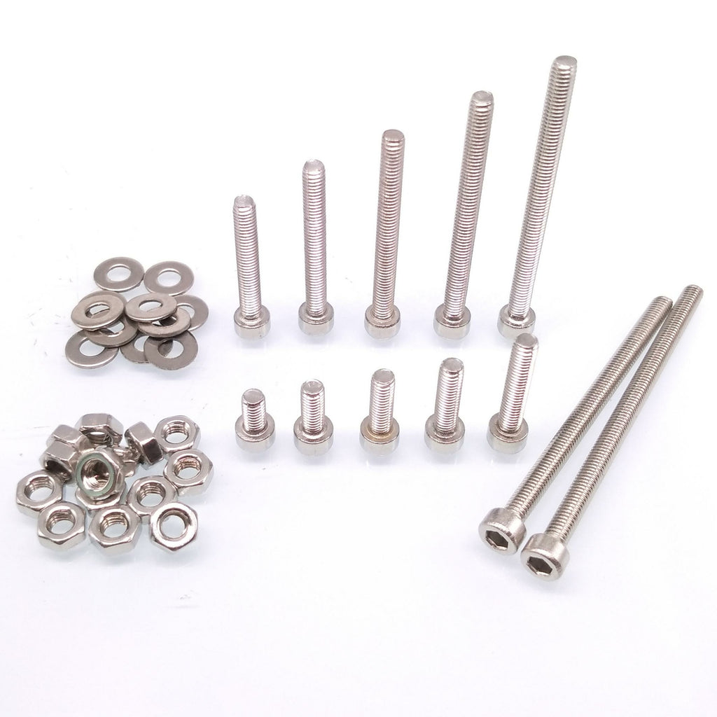 420x M3 Socket Head Cap Screws SS Steel Allen Socket Nuts Washers Assortment Kit