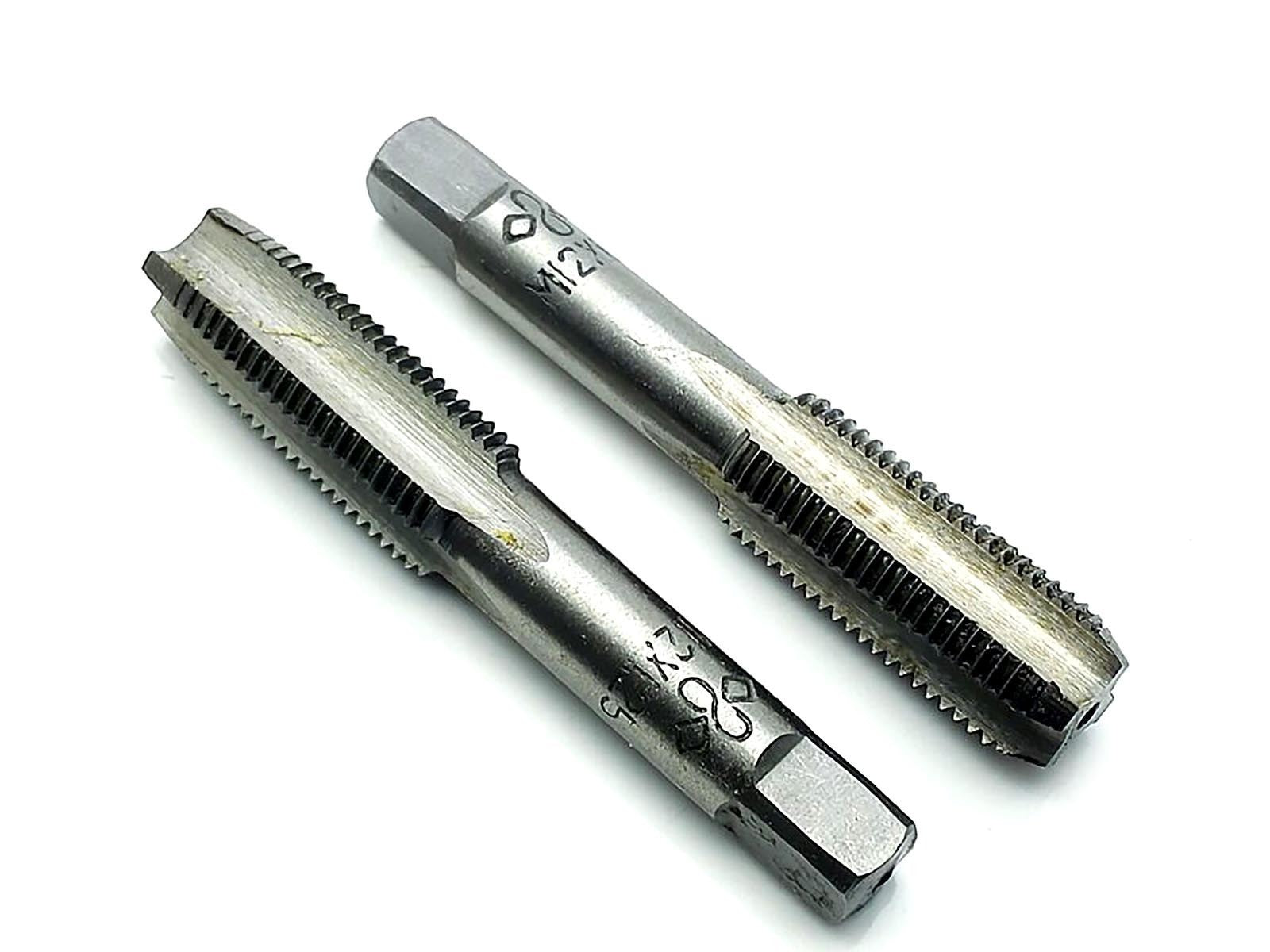 US Stock HSS 12mm x 1.25 Metric Taper & Plug Tap Right Hand Thread M12 x 1.25mm