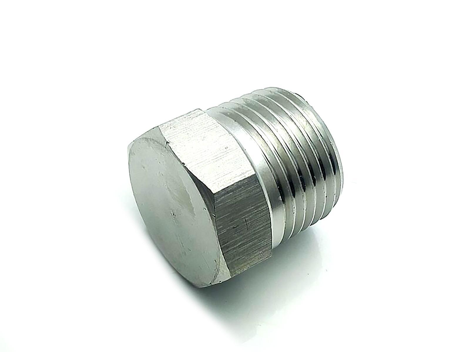 US Stock 2pcs 1/2" NPT Male 304 Stainless Steel Cast Pipe Fitting Hex Head Plug