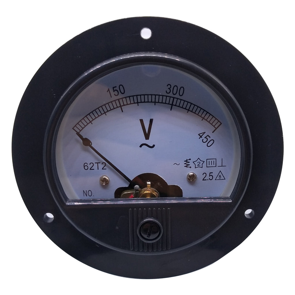 US Stock AC 0 ~ 450V Round Analog Volt Pointer Needle Panel Meter Voltmeter