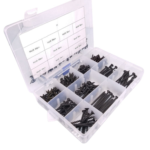 240x #7 Sheetrock Drywall Screw Phillips Bugle Head Coarse Thread Assortment Kit