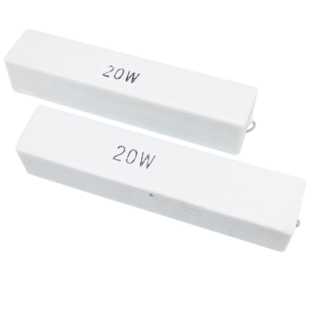 US Stock 2pcs 5 ohm 5RΩJ 20 watt Axial Ceramic Cement Power Resistor 20W