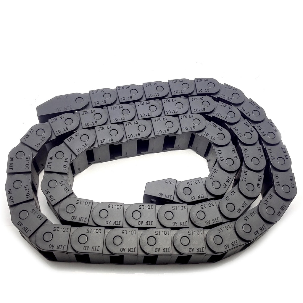 AU Stock  2M 2000mm Black Long Nylon Cable Drag Chain Wire Carrier 10 x 15mm