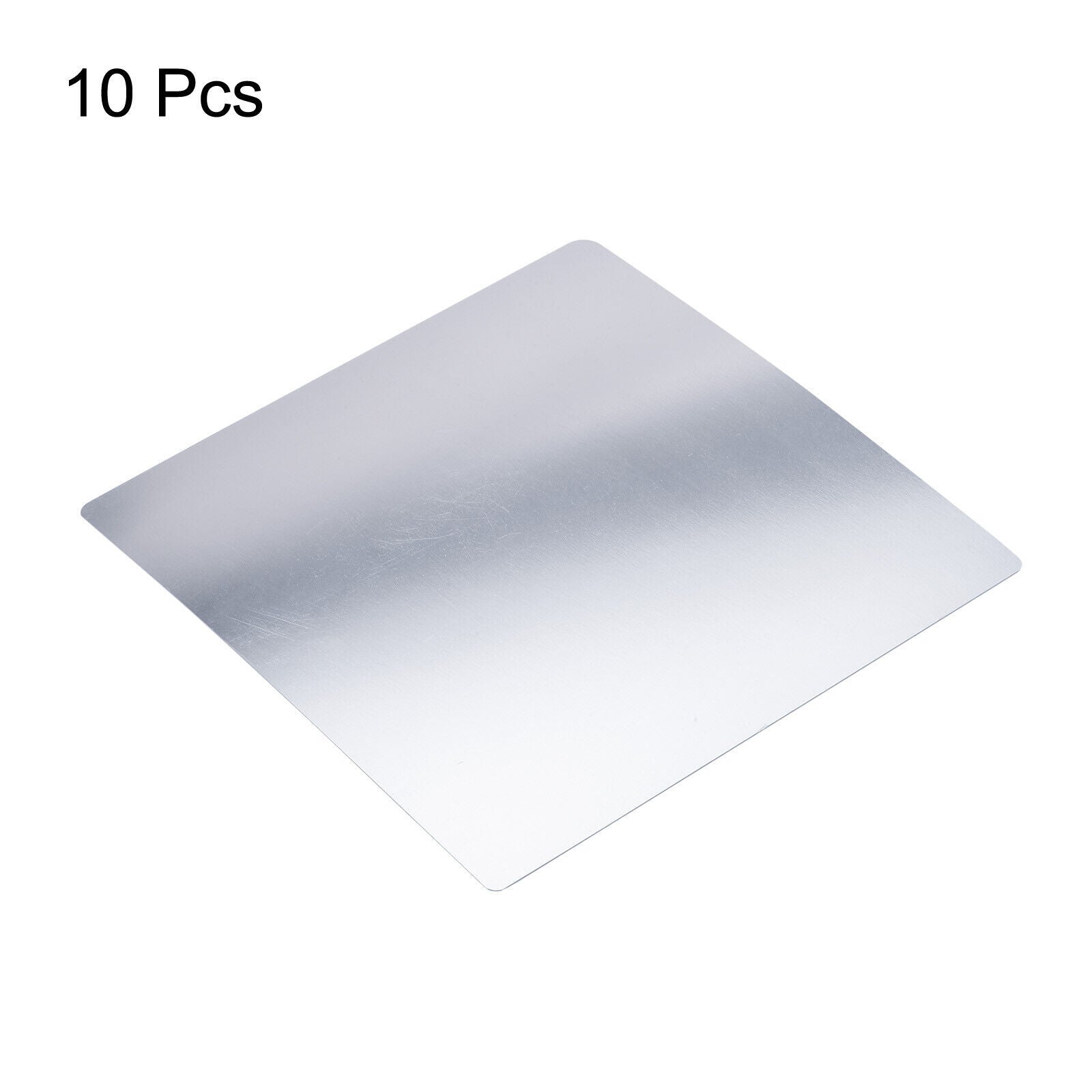 10pcs Flexible Mirror Sheet 50 x 50 x 0.3mm ±10% Self Adhesive Wall Sticker
