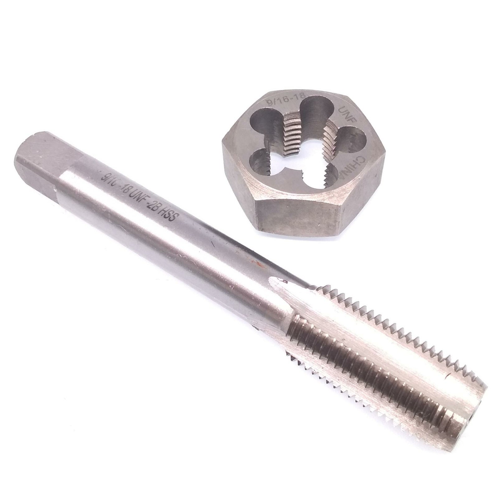 AU Stock HSS 9/16-18 Tap & 9/16-18 Hexagon Die Thread Right Hand Set