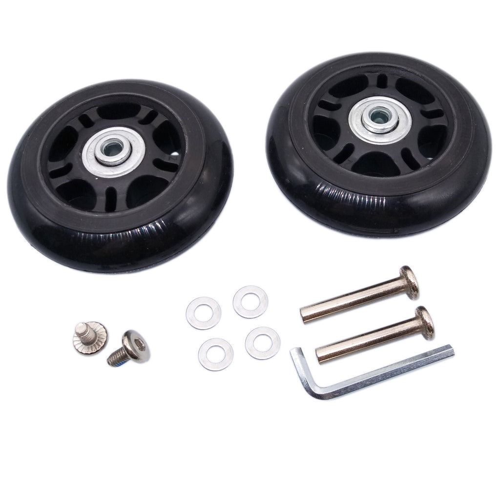 US Stock 2Set OD 80mm Luggage Suitcase Replacement Wheels Axles Repair Wrench