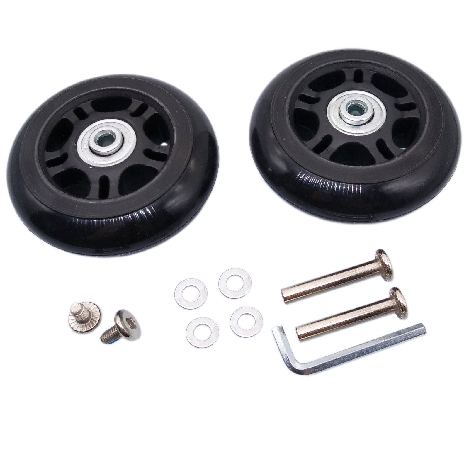 US Stock 2Set OD 80mm Luggage Suitcase Replacement Wheels Axles Repair Wrench