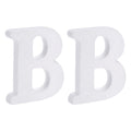 2pcs Foam Letters B Letter EPS White Polystyrene Letter Foam 100mm/4 Inch