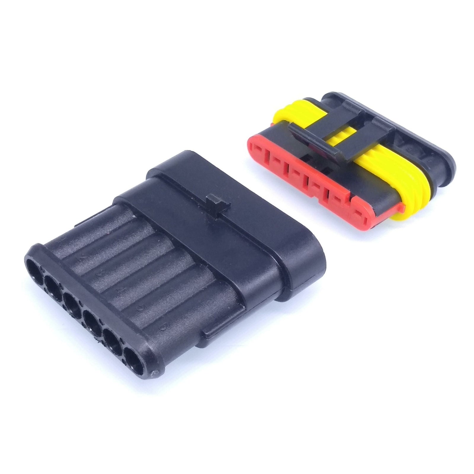 US Stock 5 Sets 6 Pin Way Sealed Waterproof Electrical Wire Connector Plug Kit